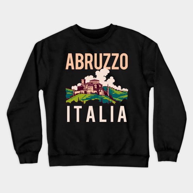 Abruzzo, Italia / Retro Italian Region Design Crewneck Sweatshirt by DankFutura